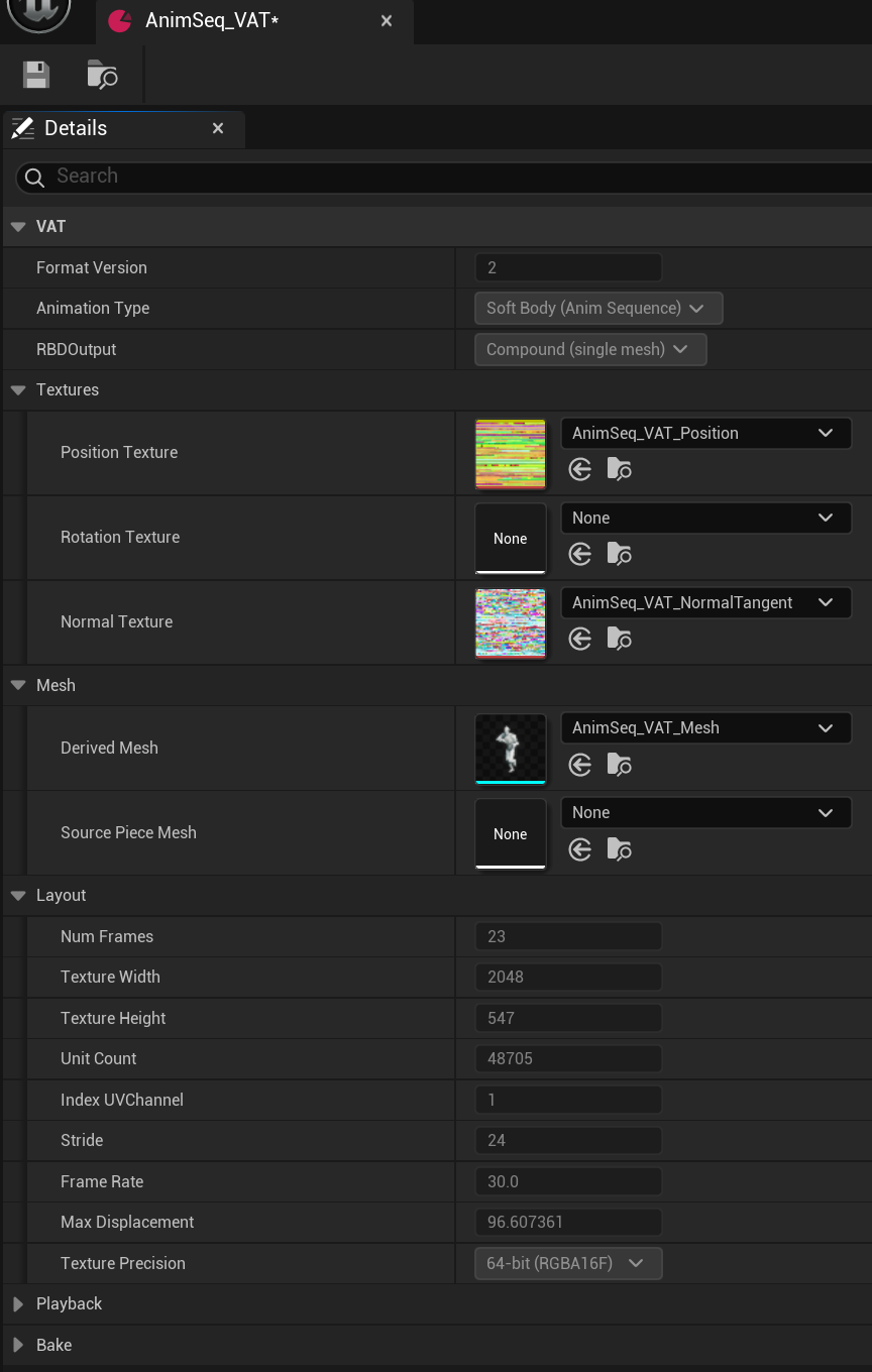 The baked VAT data asset